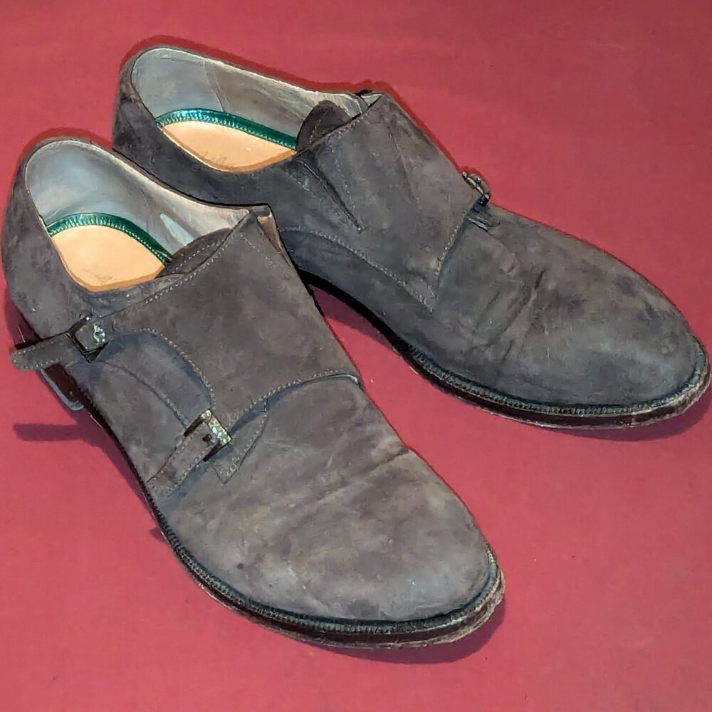 Silvano Lattanzi Suede Monk Strap Shoes💥PRICE DROP💥